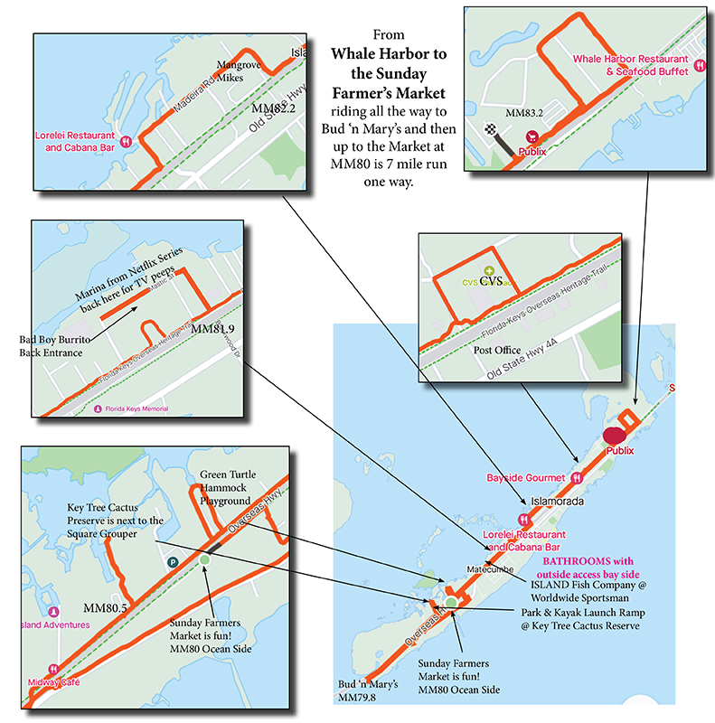 bike map bay side upper matecumbe islamorada